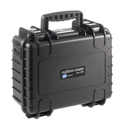 B&W Outdoor Case type 3000 - Black - Case with Dividers