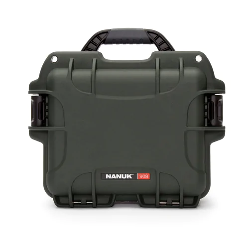 Nanuk 908 Case - Olive Green - Case Empty