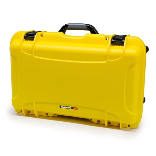 Nanuk 935 DSLR Case with Wheels - Yellow - WITHOUT Lid Organiser