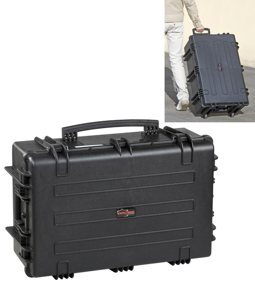 Explorer 7630 Waterproof Case With Wheels - Black Closed