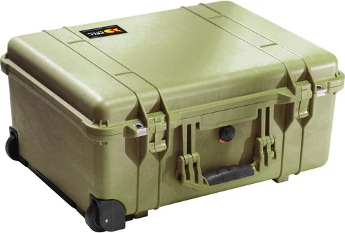 Peli 1560 Case with Wheels - Olive Green - Case with Foam