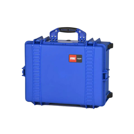 HPRC 2600W Waterproof Case With Wheels - Black / Blue Bassano - Front