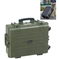 Explorer 5823 Waterproof Case With Wheels - Olive Green Front