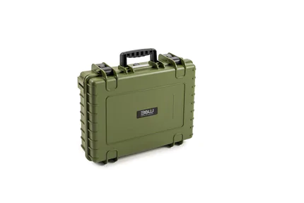 B&W Outdoor Case Type 6040 (PP.210): Black - Three-Quarter Front Closed