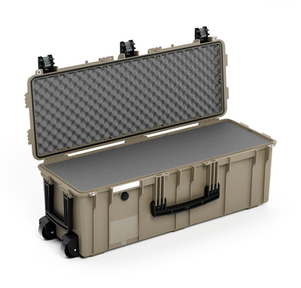 Explorer 8831HL Case with Wheels - Tan - Case with Cubed Foam