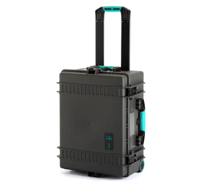 HPRC 2600W Waterproof Case With Wheels - Black / Blue Bassano - Front