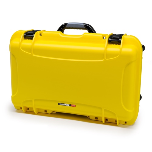 NANUK 935 6UP Pistol Case - With Wheels - Yellow