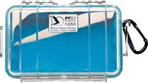 Peli 1050 Micro Case - Clear Blue - Case Empty