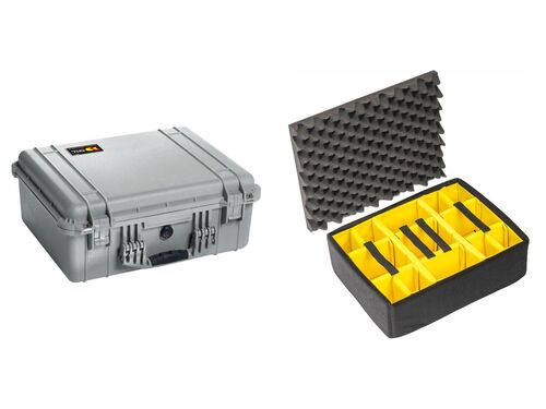 Peli 1550 Case With Dividers SPECIAL OFFER - Silver