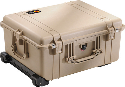 Peli 1610 Case with Wheels - Tan - Case with Dividers