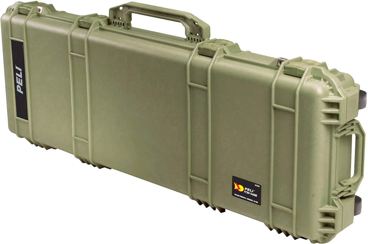 Peli 1720 Case with Wheels - Olive Green - Case with Foam