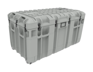 Aegis AE14070-60.15 Rotomoulded Case: Colour - Batt Grey Side Angel