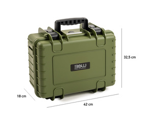 B&W Outdoor Case Type 500 (PP.23) - Bronze Green - Case Empty