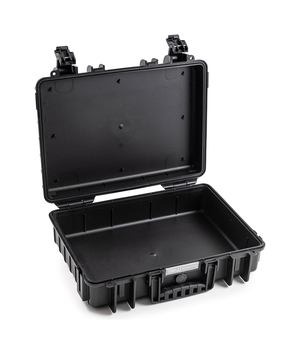 B&W Outdoor Case Type 5040 (PP.162): Black - Three-Quarter Front Open Foam