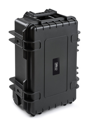 B&W Outdoor Case Type 6600 (PP.260) with Wheels: Black - Three-Quarter Front Upright