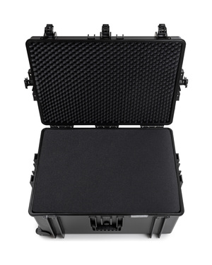 B&W Outdoor Case Type 7800 (PP.1570) with Wheels: Black - Top View Open Foam
