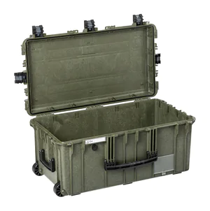 Explorer 7635Hl Waterproof Case With Wheels - Olive Green Empty