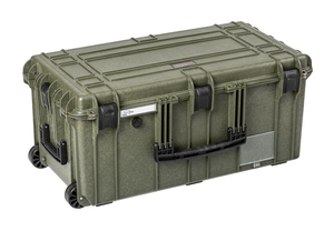 Explorer 7635Hl Waterproof Case With Wheels - Olive Green Top-view