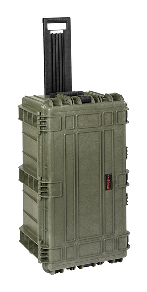 Explorer 7635Hl Waterproof Case With Wheels - Olive Green Standing