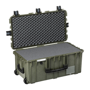 Explorer 7635Hl Waterproof Case With Wheels - Olive Green with Foam