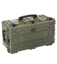 Explorer 7635Hl Waterproof Case With Wheels - Olive Green Front