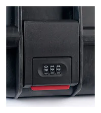 One of the two combination locks on the Explorer GUNCASE.