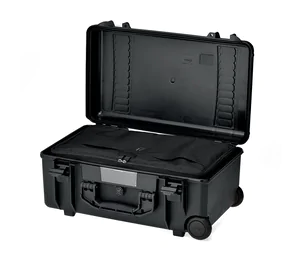 HPRC 2550W Case with Wheels - All Black - Case with Dividers and Lid Organiser