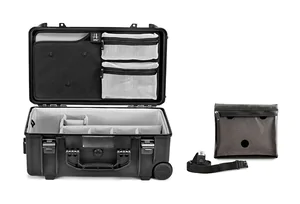 HPRC 2550W Case with Wheels - All Black - Case with Dividers and Lid Organiser