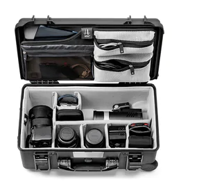 HPRC 2550W Case with Wheels - All Black - Case with Dividers and Lid Organiser
