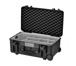 HPRC 2550W Case with Wheels - All Black - Case with Dividers and Lid Organiser