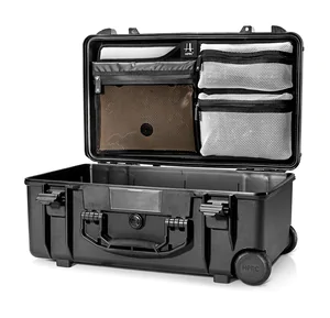 HPRC 2550W Case with Wheels - All Black - Case with Dividers and Lid Organiser