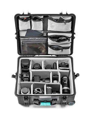 HPRC 2700W PRO BLB Case with Wheels: Top Angle with Contents