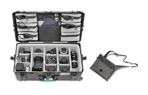 HPRC 2745W PRO BLB Case with Wheels: Top Angle with Contents Pouch Detached