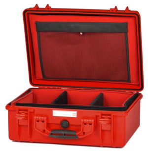 HPRC2500 Waterproof Case - Red Soft Deck with Dividers