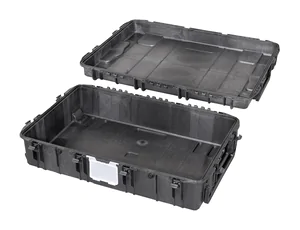 MAX1090H280-R Waterproof Case with Removable Lid (with Wheels) - Open and Empty with Lid Detached