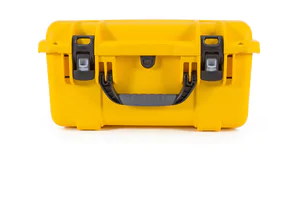 Nanuk 933 Waterproof Hard Case - Yellow - Outside view showing top handle.