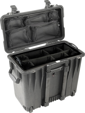 Peli 1440 Utility Padded Divider Set and lid organiser - Inside a Peli 1440 case