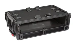SKB 1SKB-ISF2U Injection Molded 2U Studio Flyer Rack Case with Wheels