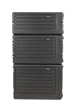 SKB 1SKB-R8SW 8U rSeries Shallow Rolling Rack Case with Wheels