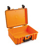 B&W Outdoor Case Type 5000 (PP.221): Orange - Three-Quarter Front Open