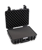 B&W Outdoor Case Type 5040 (PP.162): Black - Three-Quarter Front Open Foam