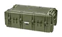 Explorer 10840 Waterproof Case With Wheels - Olive - Front view showing edge castors