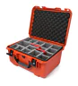Nanuk 933 Waterproof Hard Case - Orange - With padded divider set - View showing inside of case