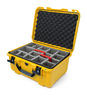 Nanuk 933 Waterproof Hard Case - Yellow - With padded divider set - View showing inside of case