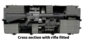 Peli 1780RF Rifle Case - Cross-section view with rifle in the case