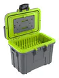 Peli 8QT Personal Cooler: Dark Gray - Green Open