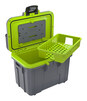 Peli 8QT Personal Cooler: Dark Gray - Green Open