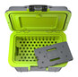 Peli 8QT Personal Cooler: Dark Gray - Green Open