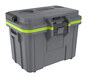 Peli 8QT Personal Cooler: Dark Gray - Green Closed