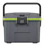 Peli 14QT Personal Cooler: Dark Gray - Green Closed